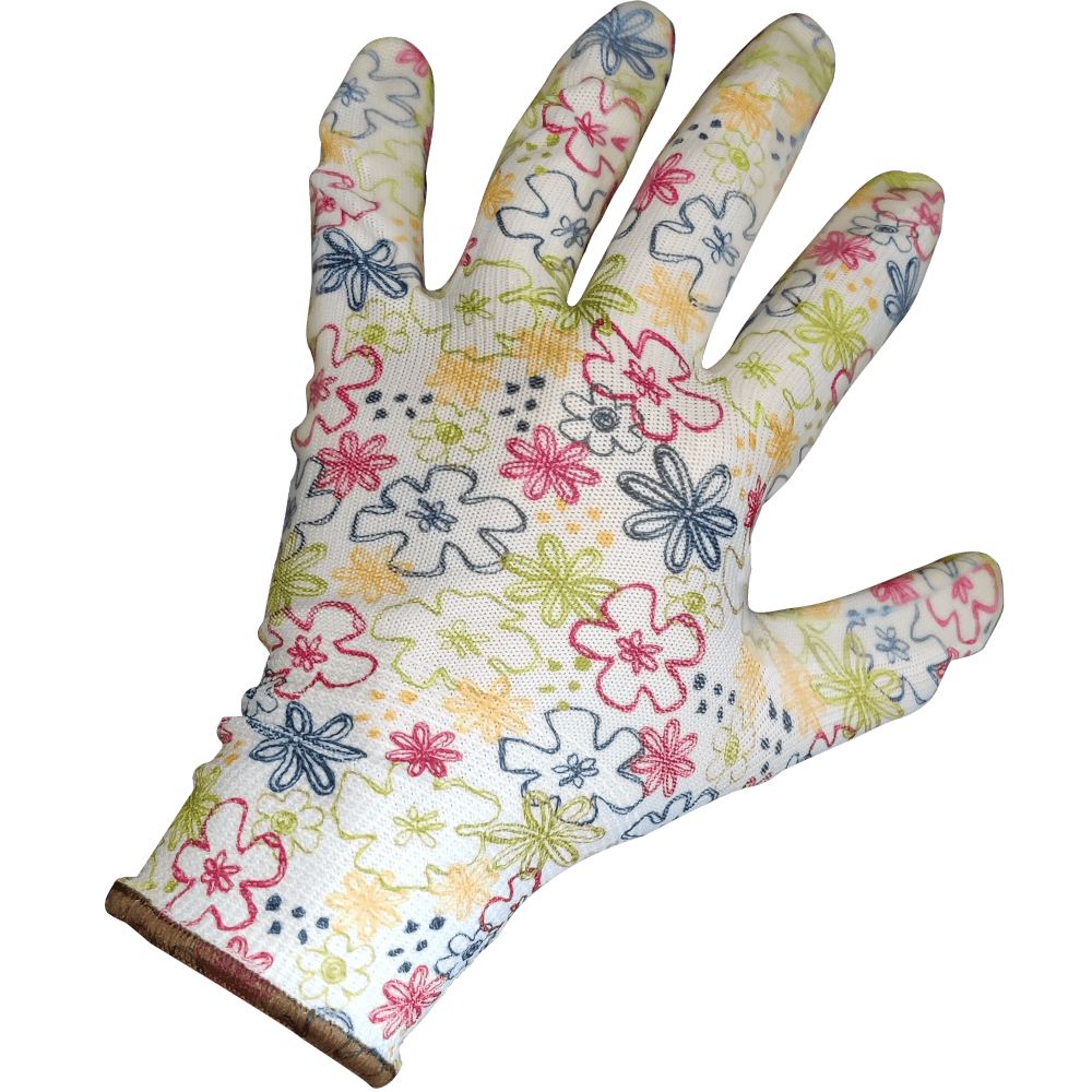 Flower Transparent Nitrile Gardening Gloves