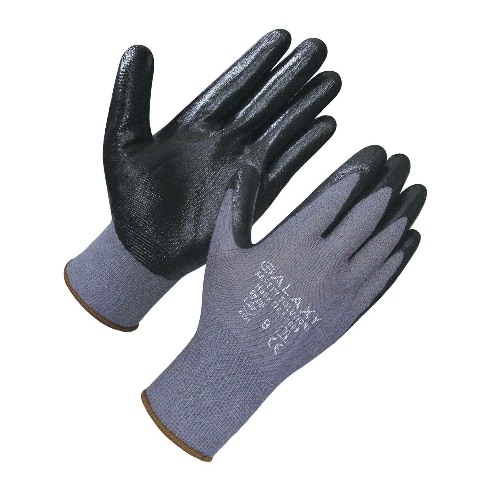 Oil Resistant Black Nitrile Mechanics Gloves