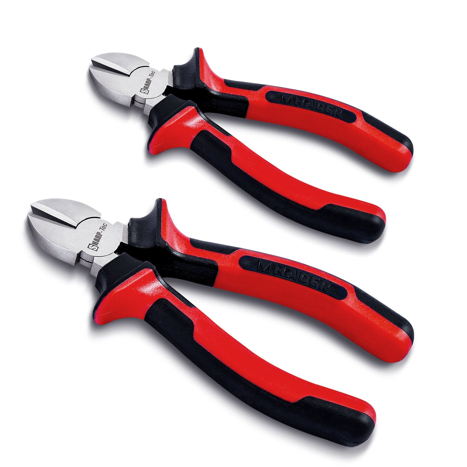 Sharp-Tec Diagonal Side Cutting Pliers, Forged Steel, Nickel Finish, Anti-Slip Handle, 6-Inch, Durable Wire Cutter for Electrical & Metal Work