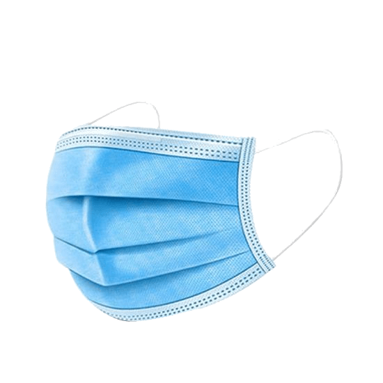50pcs 3Ply Face Masks, Lightweight, Breathable, 98% Bacterial Filtration Efficiency, Ear Loop Fitting