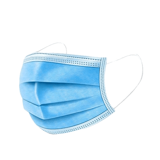 50pcs 3Ply Face Masks, Lightweight, Breathable, 98% Bacterial Filtration Efficiency, Ear Loop Fitting