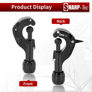 Sharp-tec 3-35mm Pipe Cutter, Adjustable Tube Cutter with Aluminum Alloy Body, Copper Pipe Cutting Tool for Plumbing with Blade for deburring