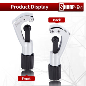 Sharp-tec 4-28mm Pipe Cutter, Adjustable Tube Cutter with Aluminum Alloy Body, Pipe Cutting Tool for Copper, Brass, PVC, Aluminum