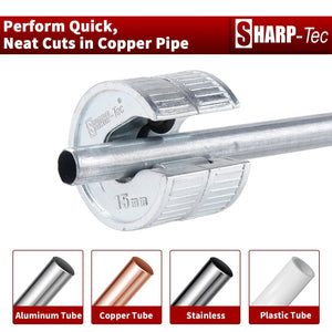 Sharp-Tec 15mm, 22mm, 28mm Pipe Slicer Set – Precision Zinc Alloy Tube Cutters