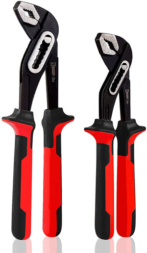 Sharp-Tec Adjustable Water Pump Pliers, Alloy Steel, Anti-Slip Vinyl, 60-90mm Jaw Capacity, Ergonomic Handle, Rust-Proof, Plumbing & Electrical Use