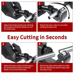 Sharp-tec 3-35mm Pipe Cutter, Adjustable Tube Cutter with Aluminum Alloy Body, Copper Pipe Cutting Tool for Plumbing with Blade for deburring