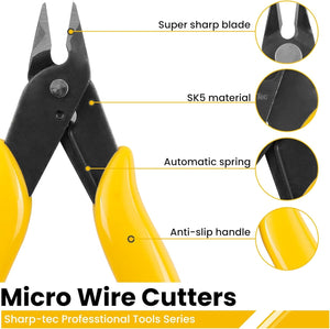 Sharp-Tec Wire Cutters | Electrical Microi Side Cutter | Jewlery Craft Wire Snip