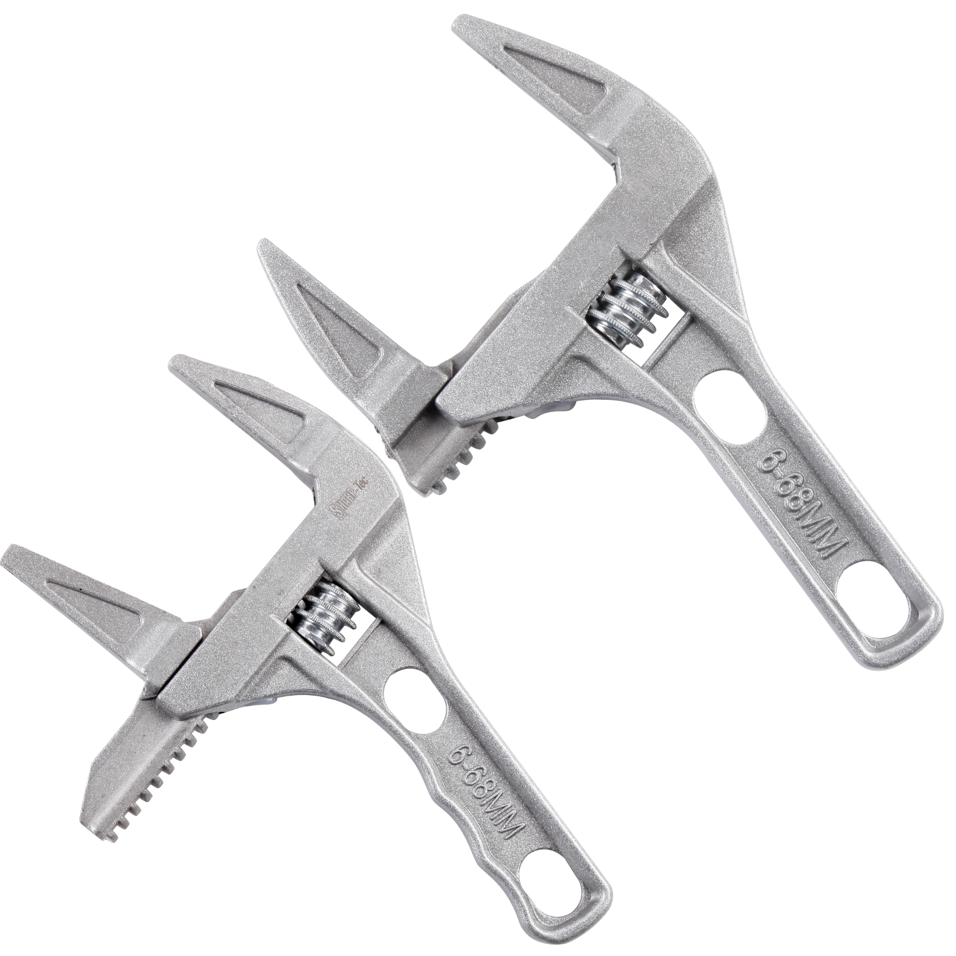 Sharp-tec 8 inch Adjustable Wrench Spanner | 6-68mm Wide Jaw Opening | Plumbers