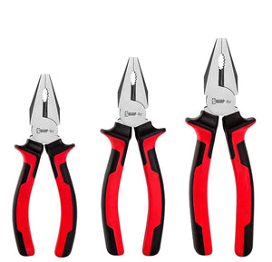 Sharp-Tec Combination Pliers for Lineman, Electricians & Heavy-Duty Cutting Jobs with Non-Slip Handles and Anti-Rust Coating
