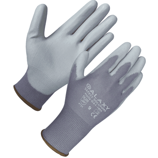Oil Resistant Grey PU Assembly Gloves
