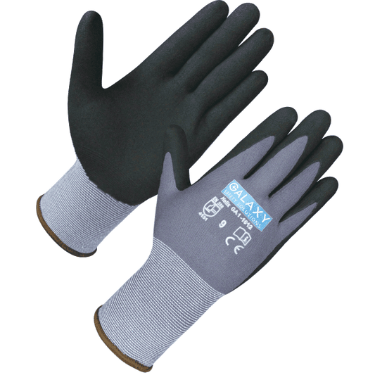 Dexterous Black T-Touch Nitrile Foam Gloves, 15 Gauge Nylon Liner, Breathable, Strong Grip for Automotive, Construction, Oil & Gas