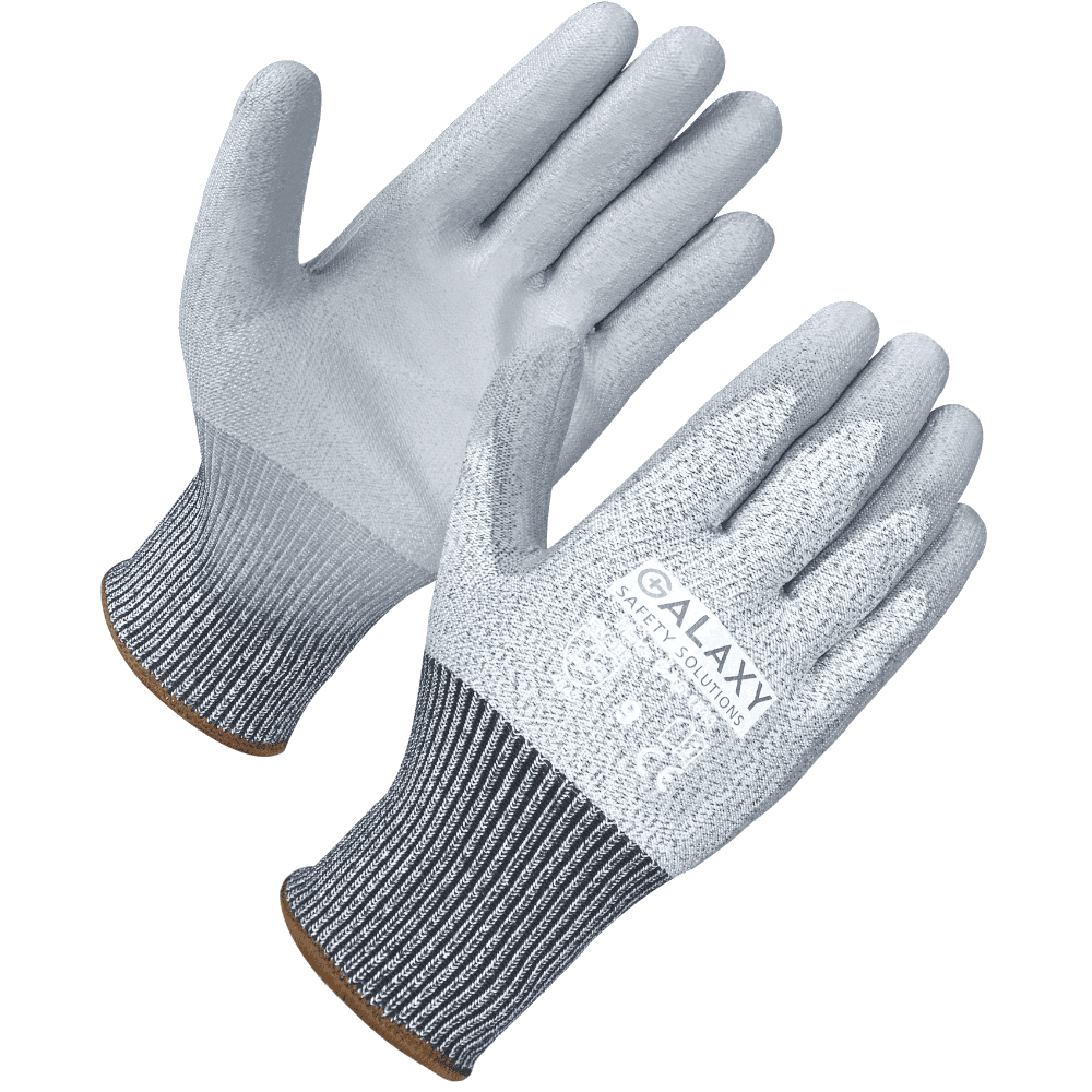 Cut 5 Grey PU Coated Oil Resistant Gloves