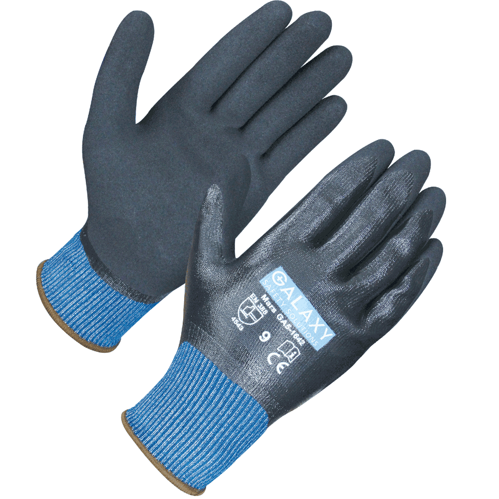 Cut 5 Sandy Nitrile Oil Resist Engineers Gloves