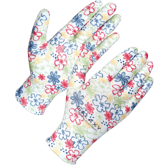 Flower Transparent Nitrile Gardening Gloves