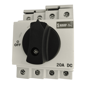 Sharp-Tec 20 Amp 32 Amp Rotary Isolator Rail Mount | 4 Pole DC IP 66 Rated