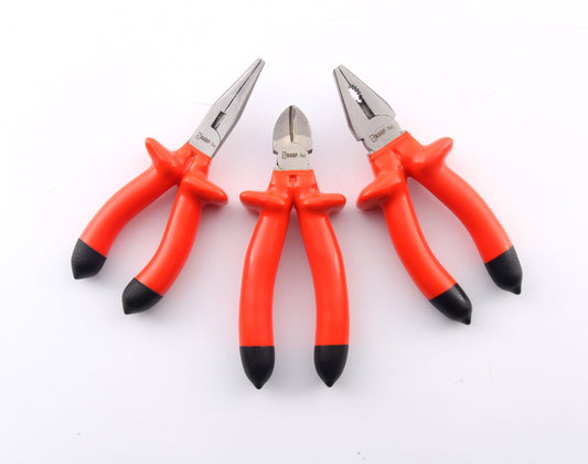 Sharp-Tec Insulated Cutting Pliers Set VDE Approved High Carbon Steel Anti-Slip Handle