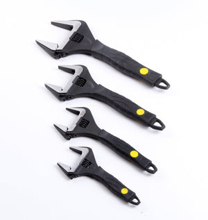 Sharp-tec Adjustable Wrench, Chrome Vanadium Steel, Anti-Rust, Ergonomic Handle, 6-12 Inch, Wide Jaw Capacity, Precision Scale