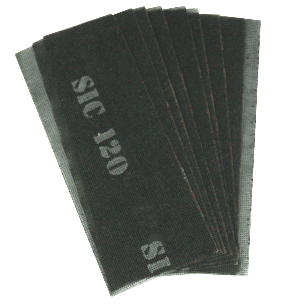 Waterproof Abrasive Cloth Strip 115mm x 280mm 120 Grit – Pack of 10 for Cleaning & Preparing Metal, Plastic, Wood