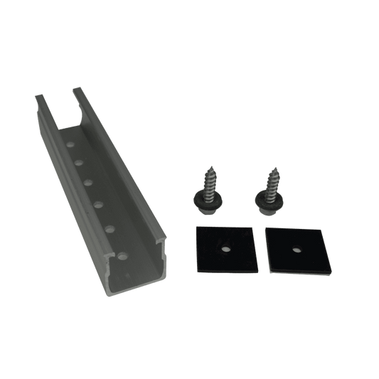 140mm Mini Solar Panel Mounting Rail Set - Silver for Sheet Metal Roofs