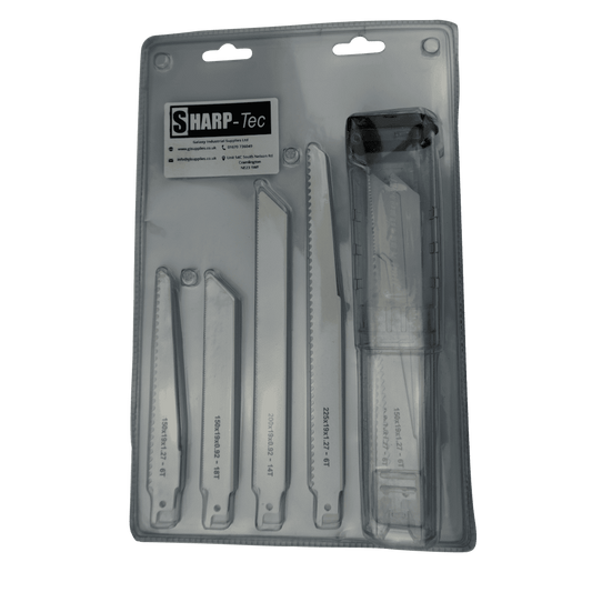 Sharp-Tec 17pcs Reciprocating Saw Blade Set – Includes 6", 8", 9" Blades for Various Cutting Tasks