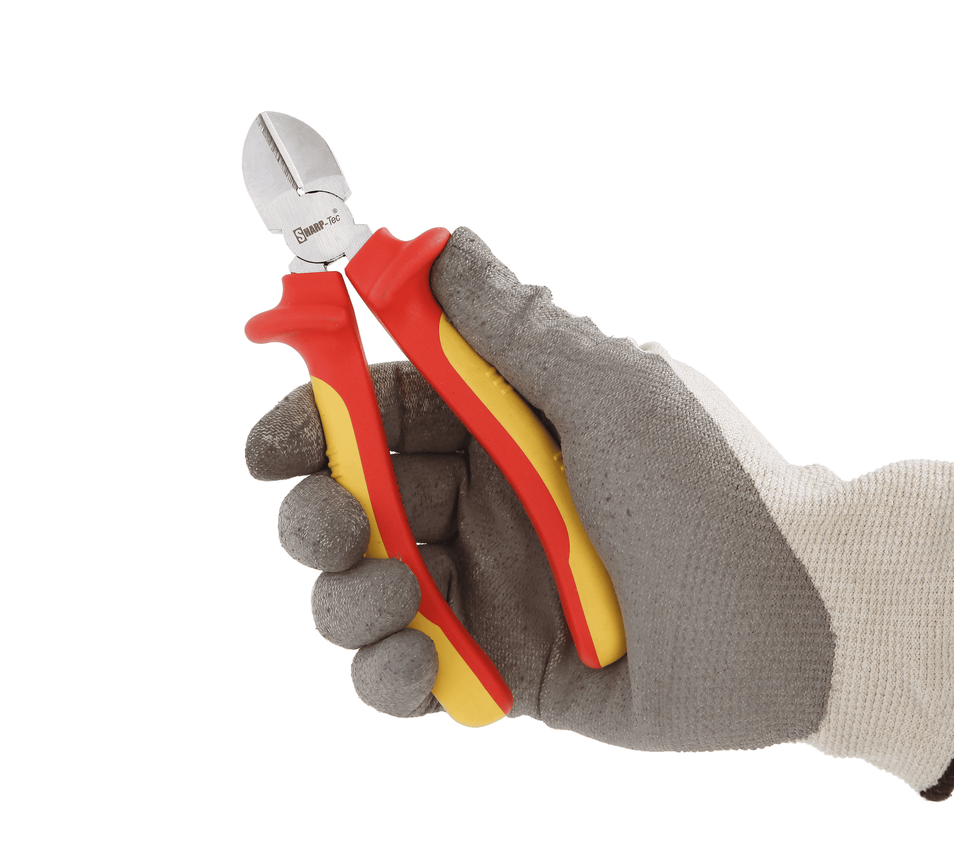 Sharp-tec Diagonal Cutters 160mm Chrome-Plated VDE-Certified, 1000V Insulated Pliers for Electricians, Insulated Handle DIN EN IEC 60900, 6-inch Professional Wire Cutters