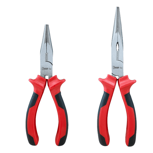Needle Nose Pliers 160mm, 200mm, Precision Long Nose Pliers, Soft Grip Handles, Carbon Steel, Non-Slip, for Electronics, Wire, Hobby, Craft