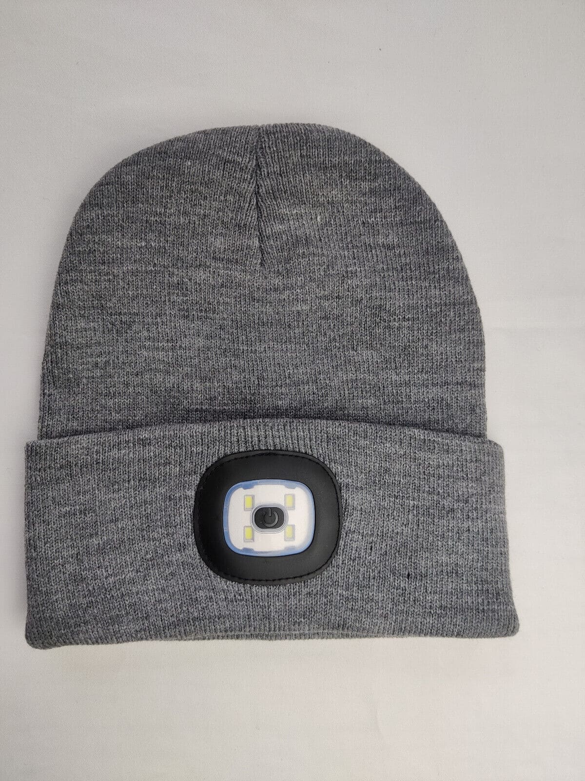 Adults Winter Hat with USB Rechargeable LED Headlamp – Knitted Beanie with 3 Brightness Settings for Running, Dog Walking, and Night Work
