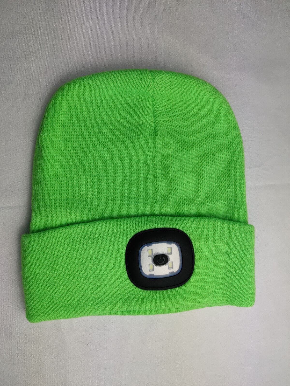 Adults Winter Hat with USB Rechargeable LED Headlamp – Knitted Beanie with 3 Brightness Settings for Running, Dog Walking, and Night Work