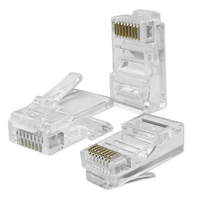 RJ45 Pass Through Crimping Tool Connectors LAN Cat 5 5e 6 6a UK