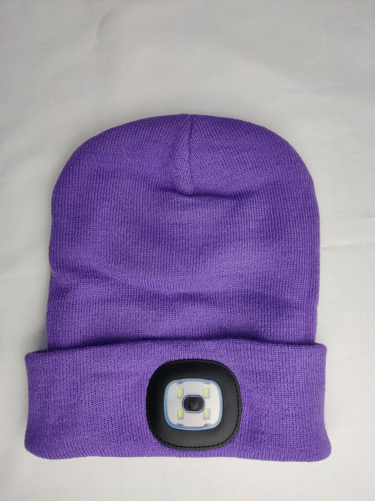 Adults Winter Hat with USB Rechargeable LED Headlamp – Knitted Beanie with 3 Brightness Settings for Running, Dog Walking, and Night Work
