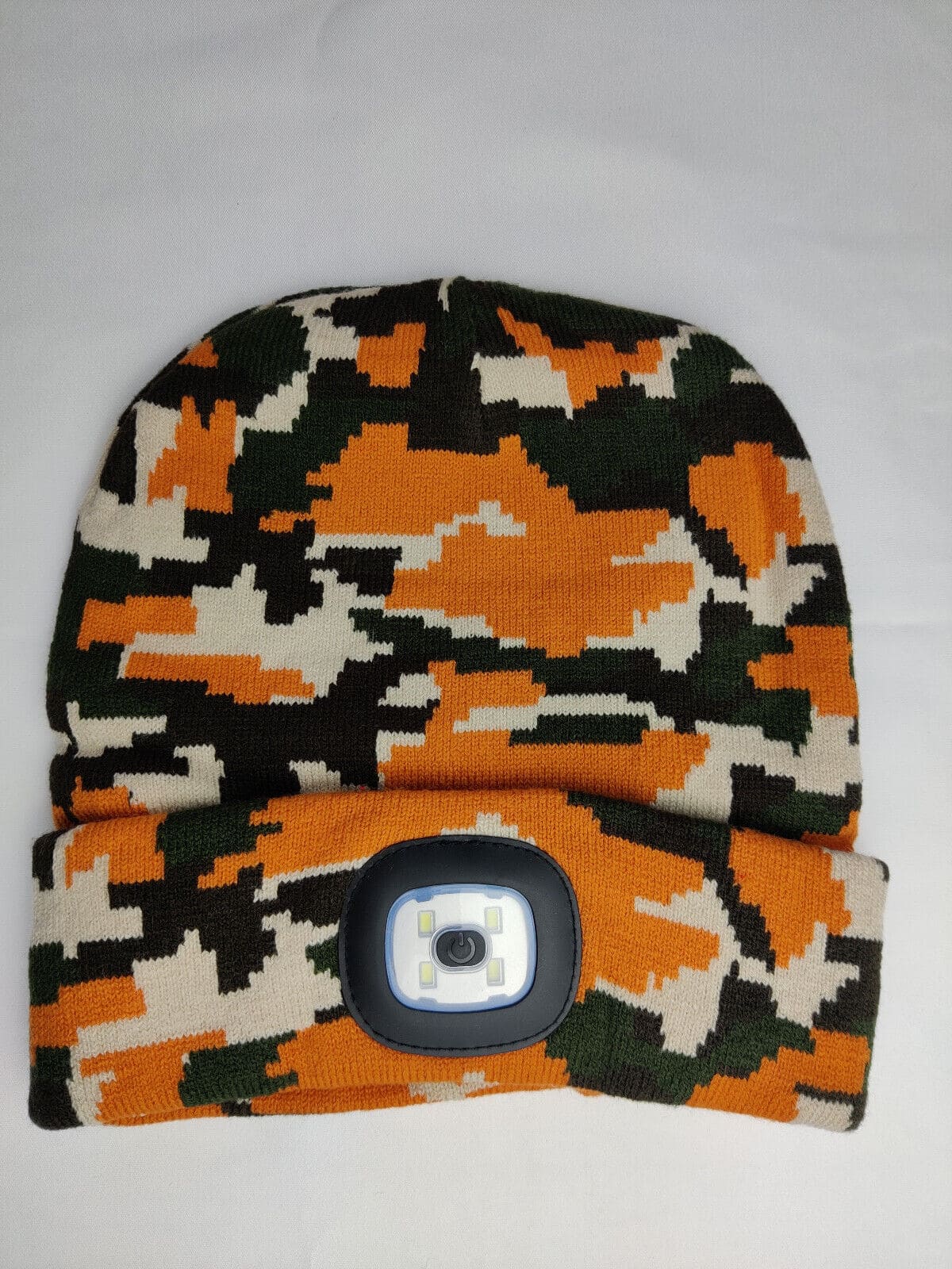 Adults Winter Hat with USB Rechargeable LED Headlamp – Knitted Beanie with 3 Brightness Settings for Running, Dog Walking, and Night Work