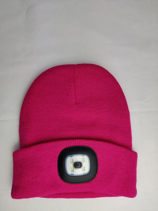 Kids Winter Hat with LED Light – Warm Knit Beanie with Rechargeable LED Lamp for Outdoor Activities