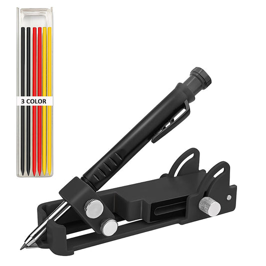 Adjustable Multi-Function Scribing Tool for Carpentry, Tiling, Flooring and Woodworking – Precision Profile Marker with Lockable Pencil Holder