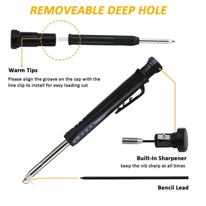Adjustable Multi-Function Scribing Tool for Carpentry, Tiling, Flooring and Woodworking – Precision Profile Marker with Lockable Pencil Holder