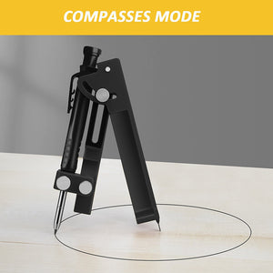 Adjustable Multi-Function Scribing Tool for Carpentry, Tiling, Flooring and Woodworking – Precision Profile Marker with Lockable Pencil Holder