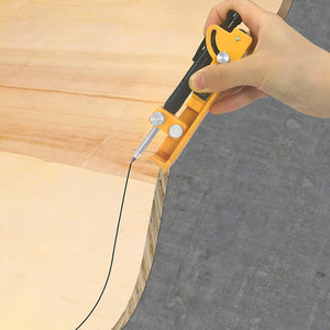 Adjustable Multi-Function Scribing Tool for Carpentry, Tiling, Flooring and Woodworking – Precision Profile Marker with Lockable Pencil Holder