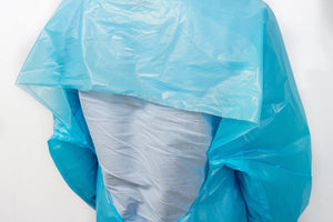 10 Disposable Plastic Gowns Waterproof Polyethylene Isolation Blue Gown Pack Anti-Static Dustproof