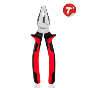 Sharp-Tec Combination Pliers for Lineman, Electricians & Heavy-Duty Cutting Jobs with Non-Slip Handles and Anti-Rust Coating