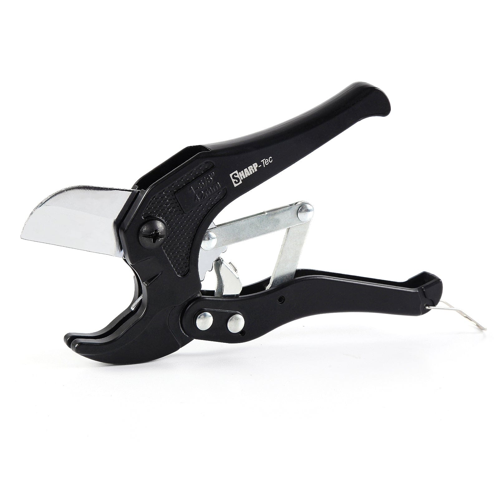 Sharp-Tec Heavy Duty 3-38mm PVC Pipe Cutter – Ratchet Action Plastic Tube Cutter for PVC, PPR, PEX, and Rubber Hose