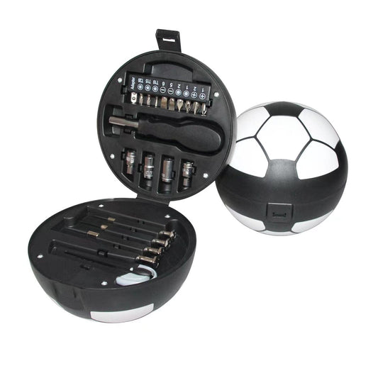 20-in-1 Football Tool Kit with Socket Set, Screwdrivers, Knife, and Precision Bits for DIY and Repair Projects