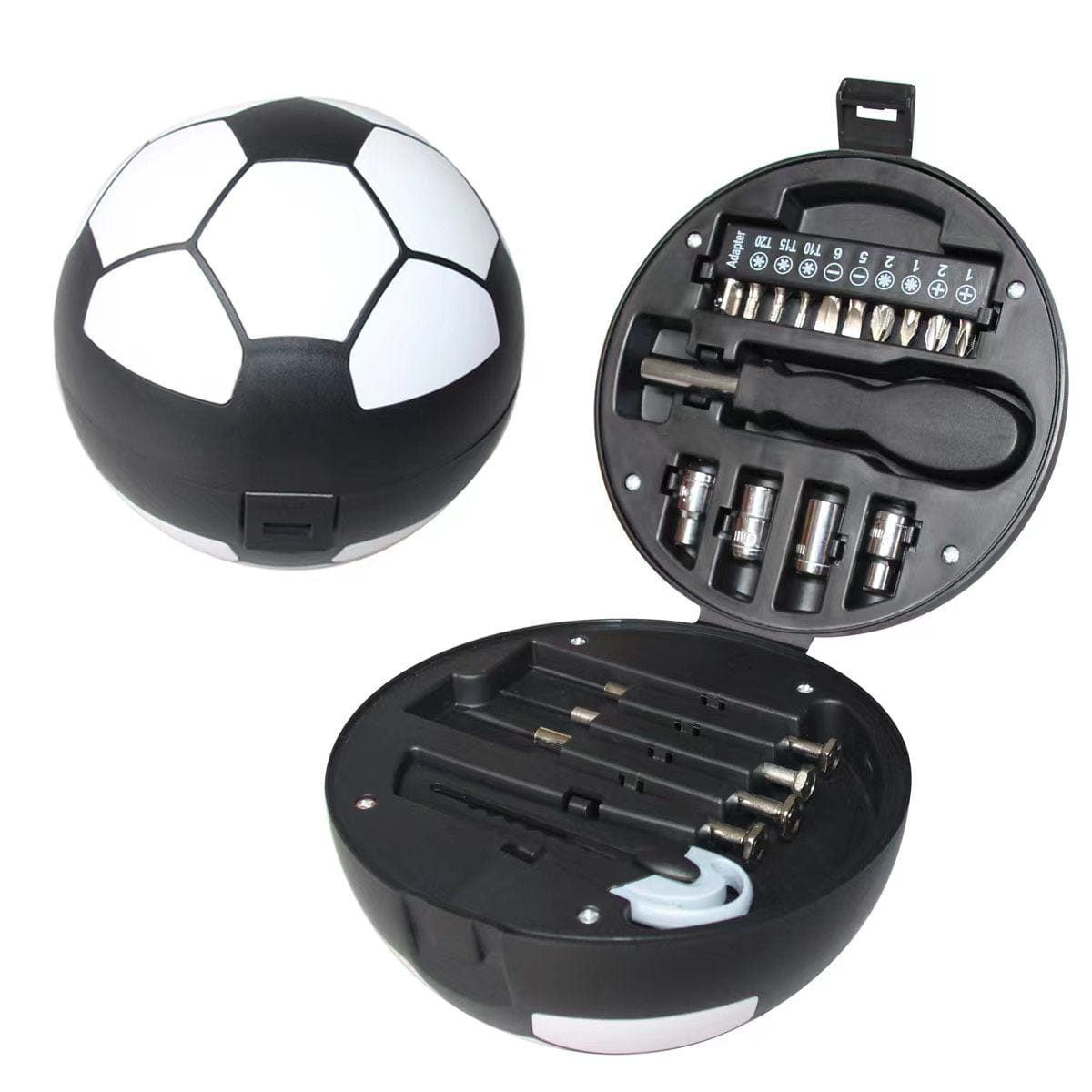 20-in-1 Football Tool Kit with Socket Set, Screwdrivers, Knife, and Precision Bits for DIY and Repair Projects