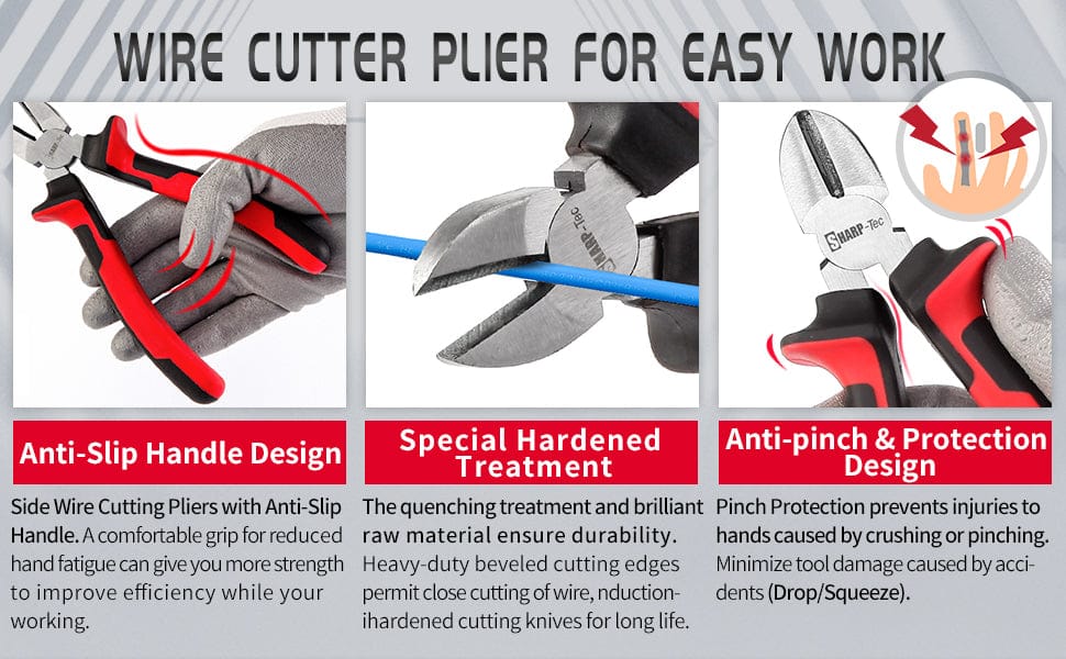 Sharp-tec Diagonal Side Cutting Pliers