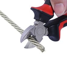 Sharp-Tec Diagonal Side Cutting Pliers, Forged Steel, Nickel Finish, Anti-Slip Handle, 6-Inch, Durable Wire Cutter for Electrical & Metal Work