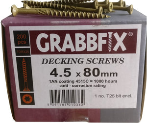 Grabbfix Accelerator Wood Screws, Various Sizes, Packaged in Hard Plastic Tub with Carry Handle