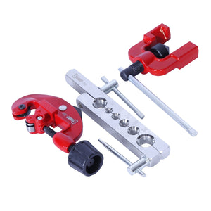 Sharp-Tec Professional Flaring Tool Set, 6-15mm Tubing Sizes, Copper, Aluminum, Magnesium, Soft Steel, Pipe Fittings, Heat-Treated Steel, Durable