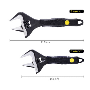 Sharp-tec Adjustable Wrench, Chrome Vanadium Steel, Anti-Rust, Ergonomic Handle, 6-12 Inch, Wide Jaw Capacity, Precision Scale