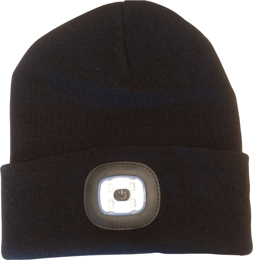 Adults Winter Hat with USB Rechargeable LED Headlamp – Knitted Beanie with 3 Brightness Settings for Running, Dog Walking, and Night Work