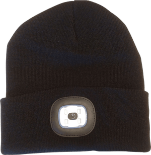 Adults Winter Hat with USB Rechargeable LED Headlamp – Knitted Beanie with 3 Brightness Settings for Running, Dog Walking, and Night Work