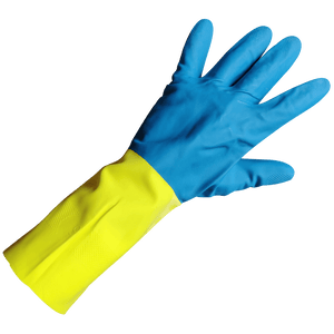Blue and Yellow Janitorial Gauntlets