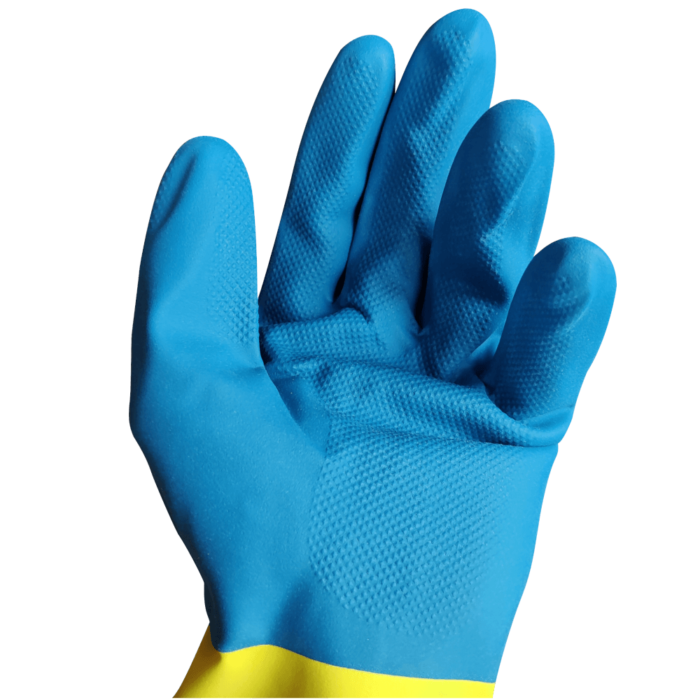 Blue and Yellow Janitorial Gauntlets